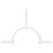 Ekena Millwork Ericson Architectural Grade PVC Gable Bracket, 96"W x 64"H x 4"D x 4"F, 16/12 Pitch GBP096X64X0404ERI00 - alternate 2